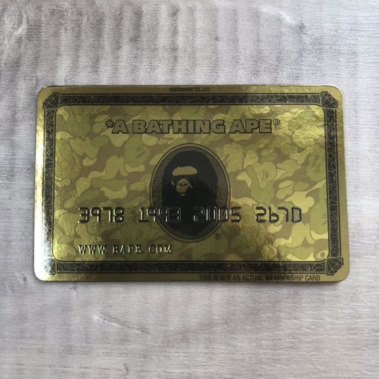 ☆非売品☆ ゴールドカード マグネット 会員限定 a bathing ape bape