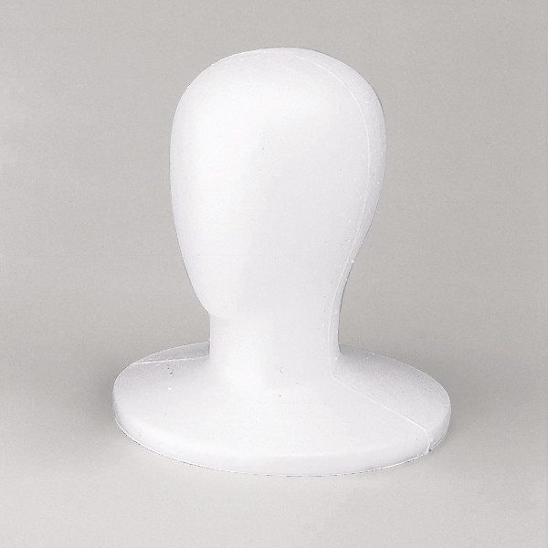 マネキンヘッド 顔無し 白│ウィッグ・帽子のディスプレイや保管に最適