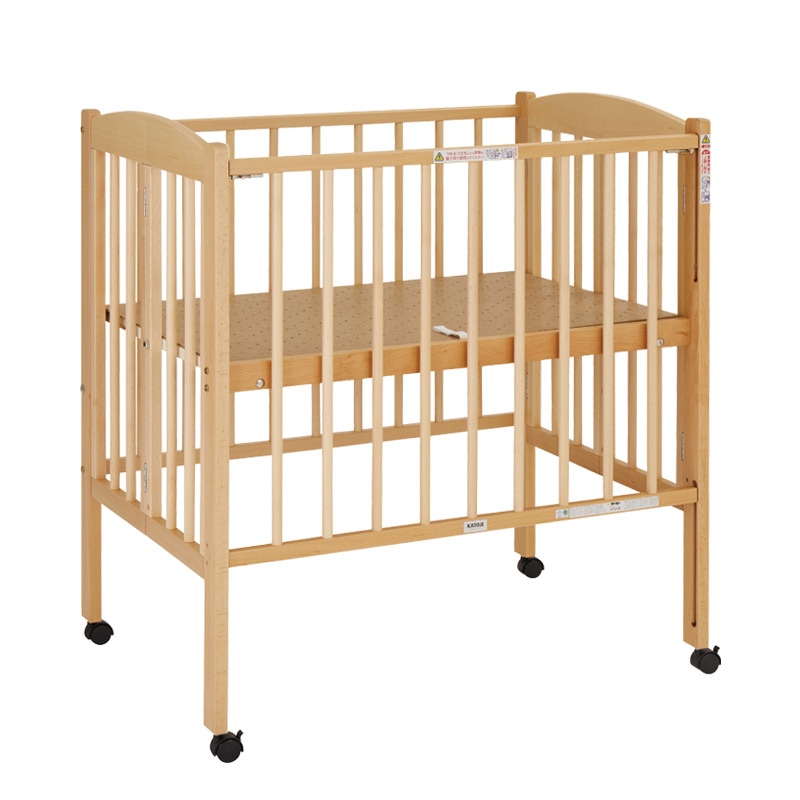 折りたたみ ハイポジション ミニベビーベッド【国産】床板の高さが66cm