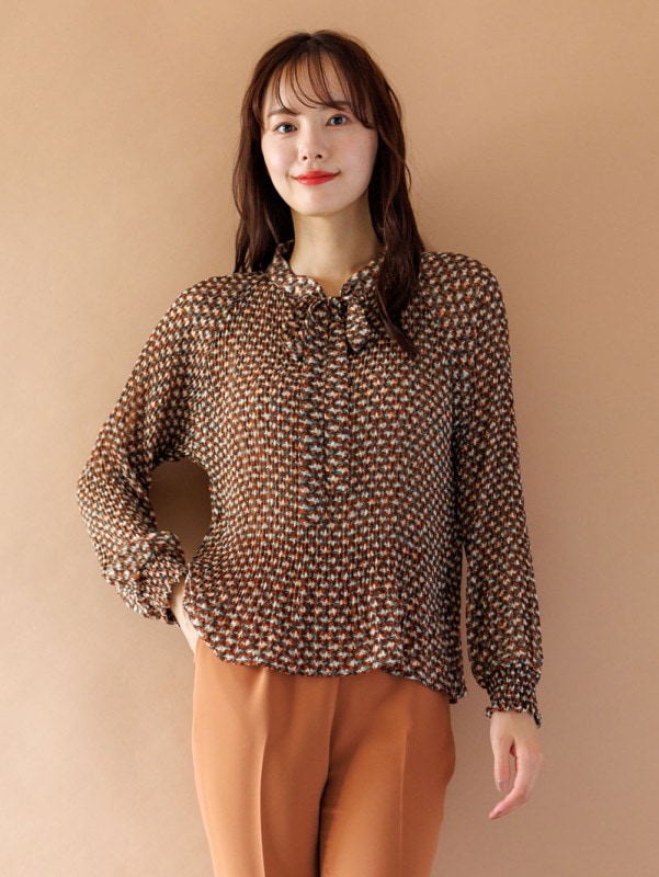 60％OFF】ジョーゼットプリーツボウタイブラウス｜KarLParkLane Style