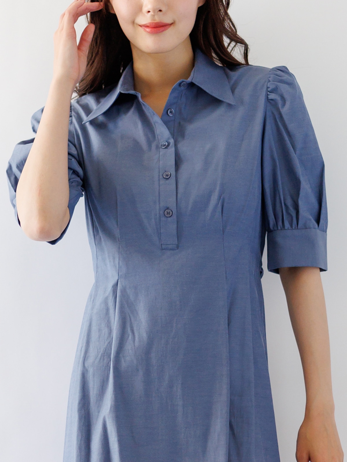 均一価格】シャンブレーシャツワンピース＜春夏物アウトレット