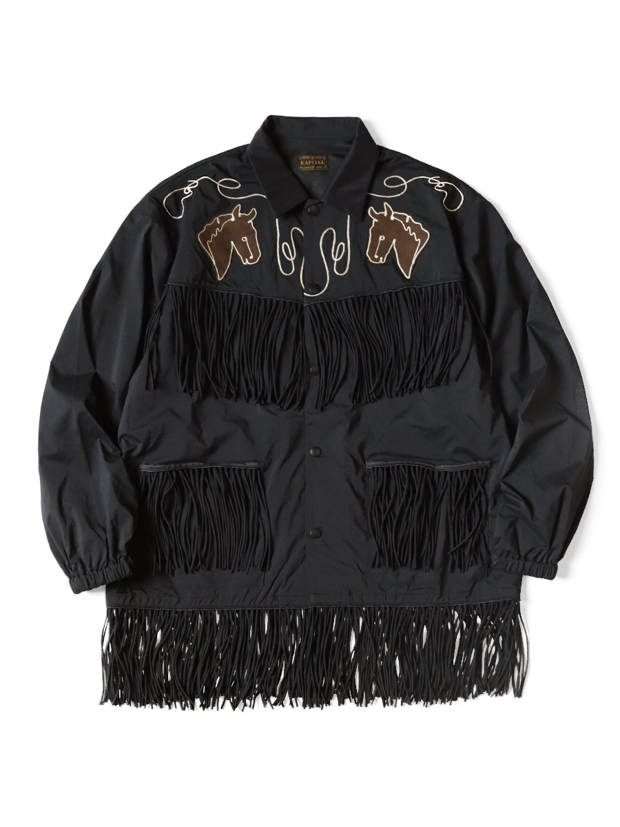 KAPITAL(キャピタル) / ストレッチナイロン フリンジコーチJKT 25SS