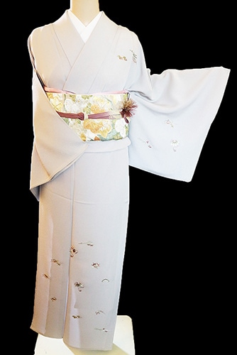 正絹単衣訪問着 レンタルフルセット「刺繍 宝尽くし」 | レンタル着物