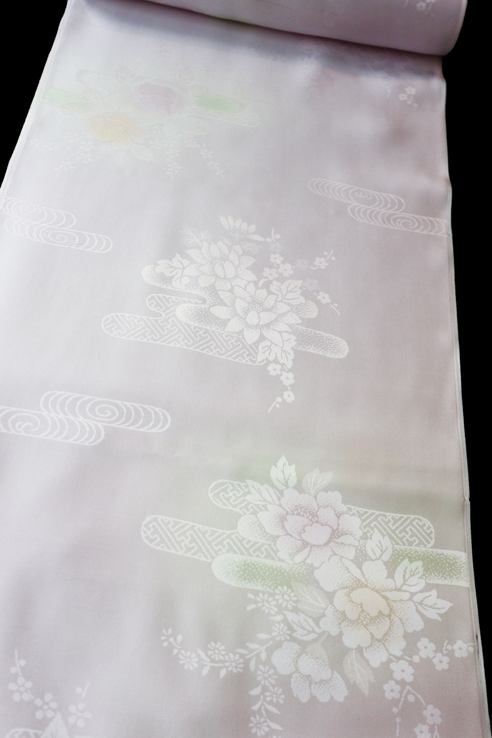 最高級正絹長襦袢「紗綾形霞と流水に花」 | すべての商品 | きもの