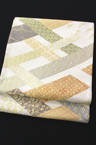 西陣織ふくい織物謹製袋帯「織匠11代目 篠屋宗兵衛 のしに唐花華紋