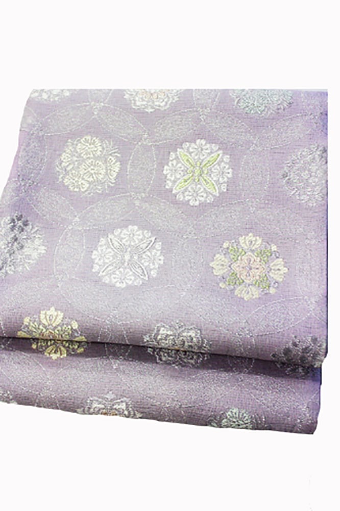 西陣織丸勇謹製 夏物袋帯「七宝華紋」 | 販売着物商品,夏帯,夏袋帯