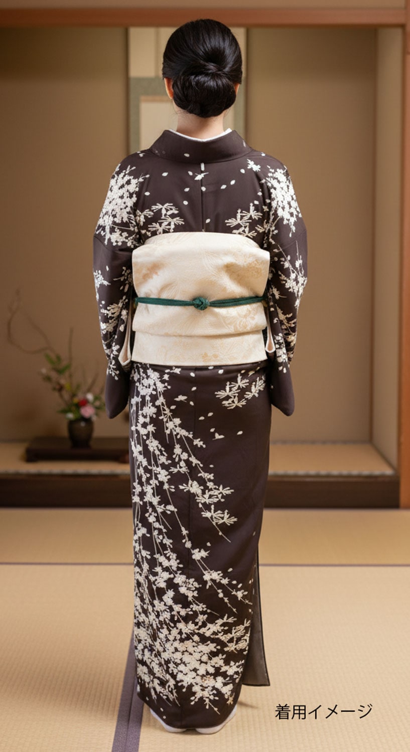 最高級丹後ちりめん訪問着「刺繍 枝垂れ桜」 | 販売着物商品,訪問着