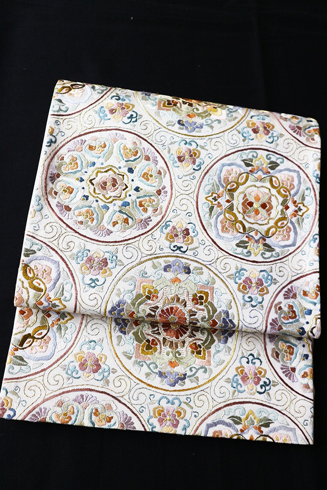 最高級袋帯「蘇州刺繍 丸華紋」 | 販売着物商品,袋帯,礼装用袋帯