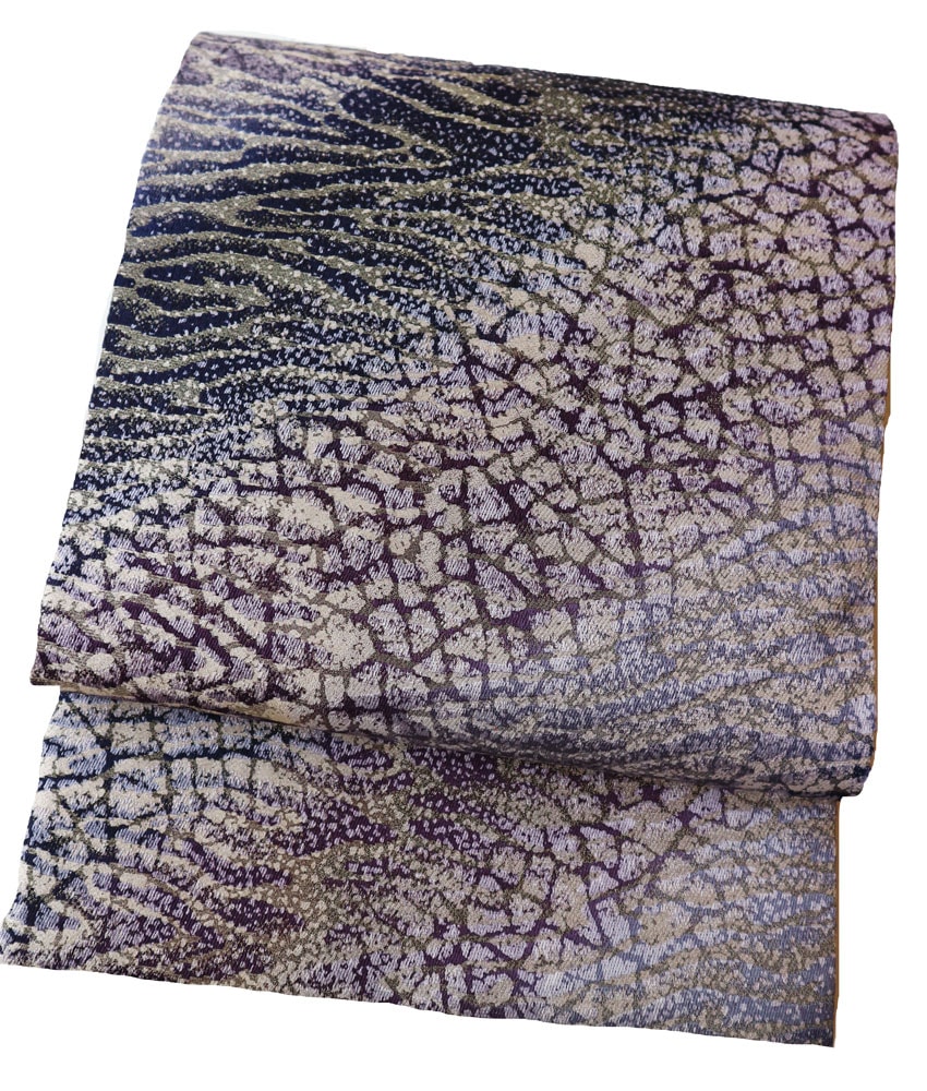 厳選仕立上がり商品 逸品正絹袋帯「リバーシブル ぼかしに流線幾何学