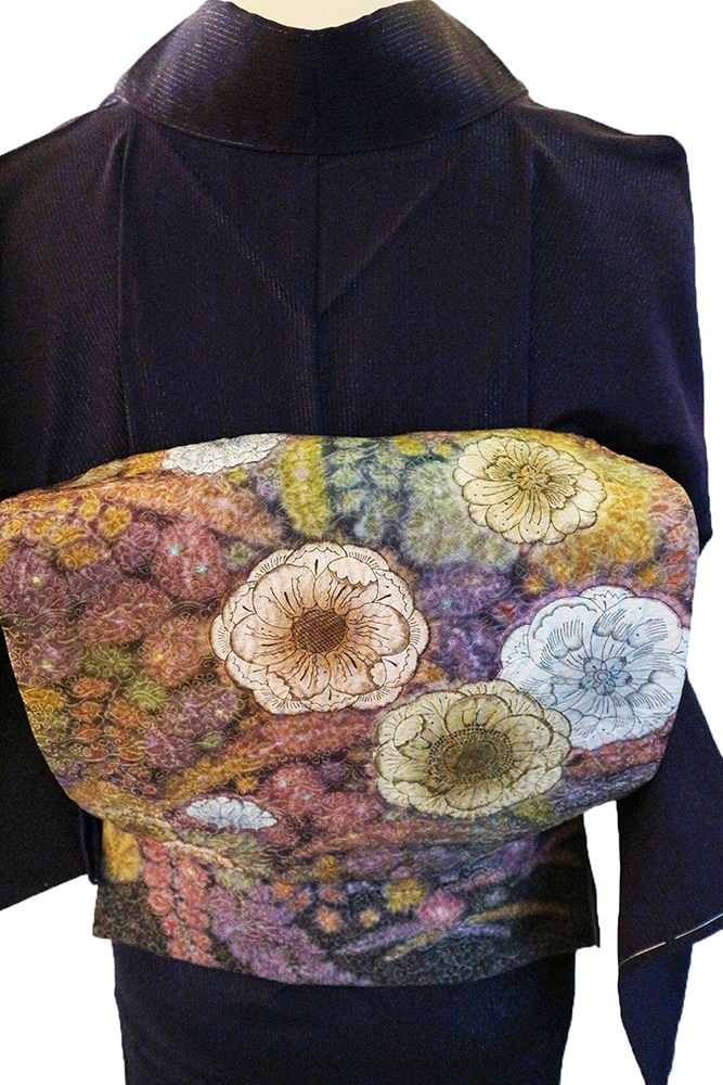 正絹単衣小紋レンタルフルセット「縞にラメ」 | レンタル着物,単衣・夏