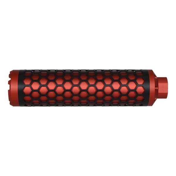 SNOW WOLF HIVE ダミーサプレッサー 14mm逆ネジ レッド | エアガン