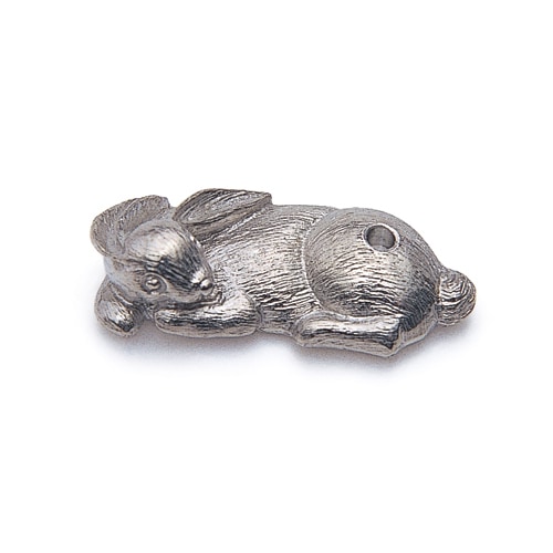 日本香堂の香器『香立て【ねむりうさぎ】金属(錫)製』ステッィク用