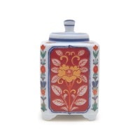 香器『香炉【錦牡丹竹絵(にしきぼたんたけえ)[筒型]/大秀】木箱入