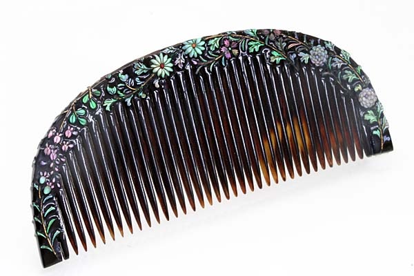 A403-b4【鼈甲】螺鈿櫛