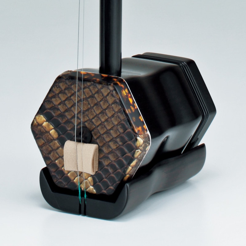 調弦のしやすい金属軸糸巻き採用の黒檀二胡 ER-900M