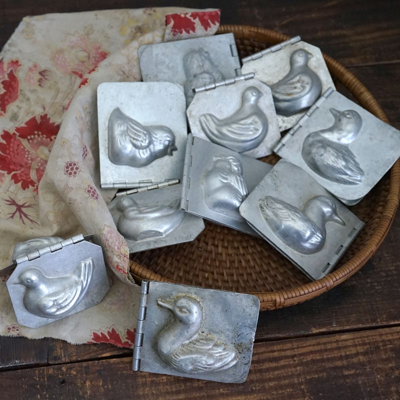 アンティーク可愛い鳥のアルミチョコレートモールド gk-562の通販