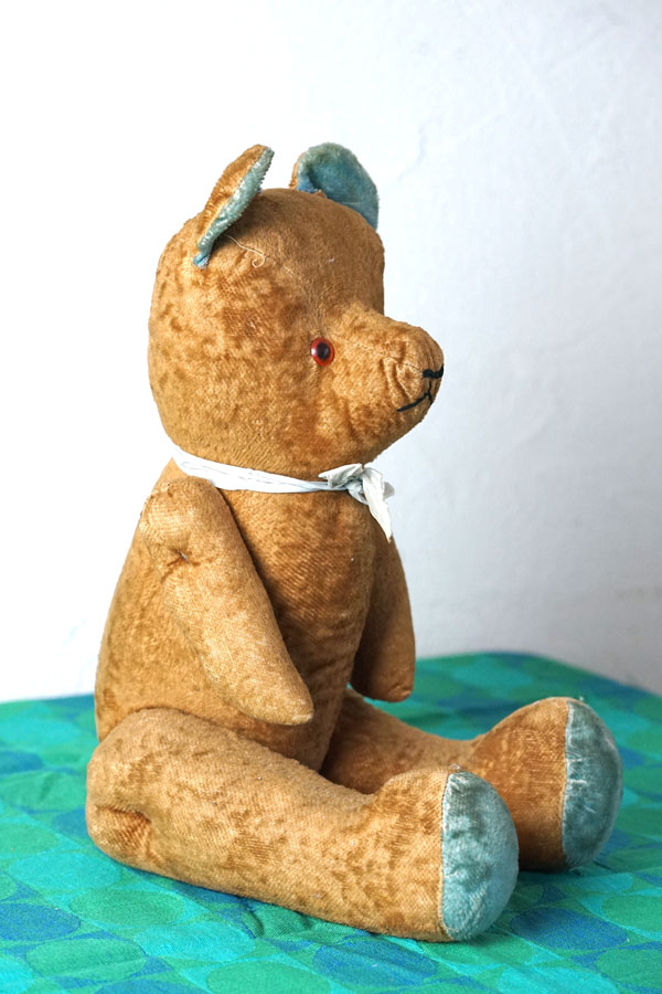 フランスブルーのお耳のブラウンベア1940年代頃53cm gt-959の通販