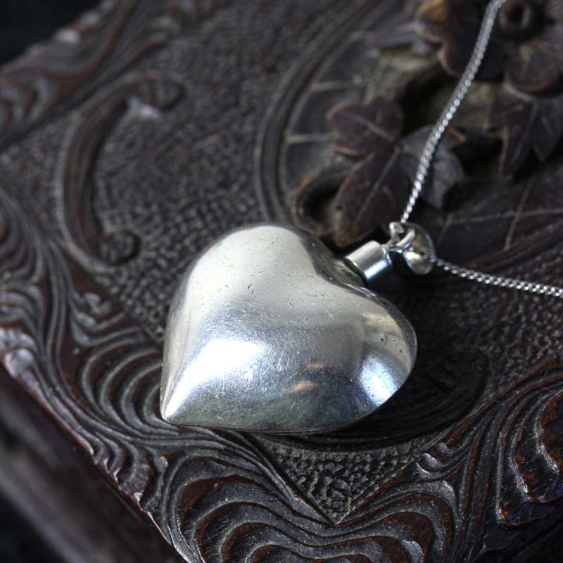 シルバーのハート香水瓶のペンダントトップ3.5×4×1.8cm ga-1165の通販