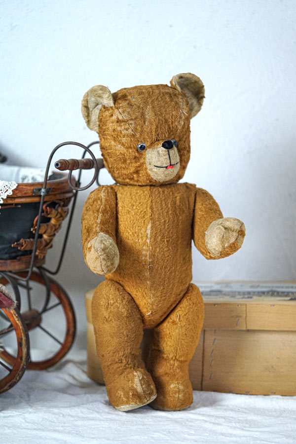 突き出たお鼻が可愛いフランスアンティークベア42cm 1930-40年代頃 gt