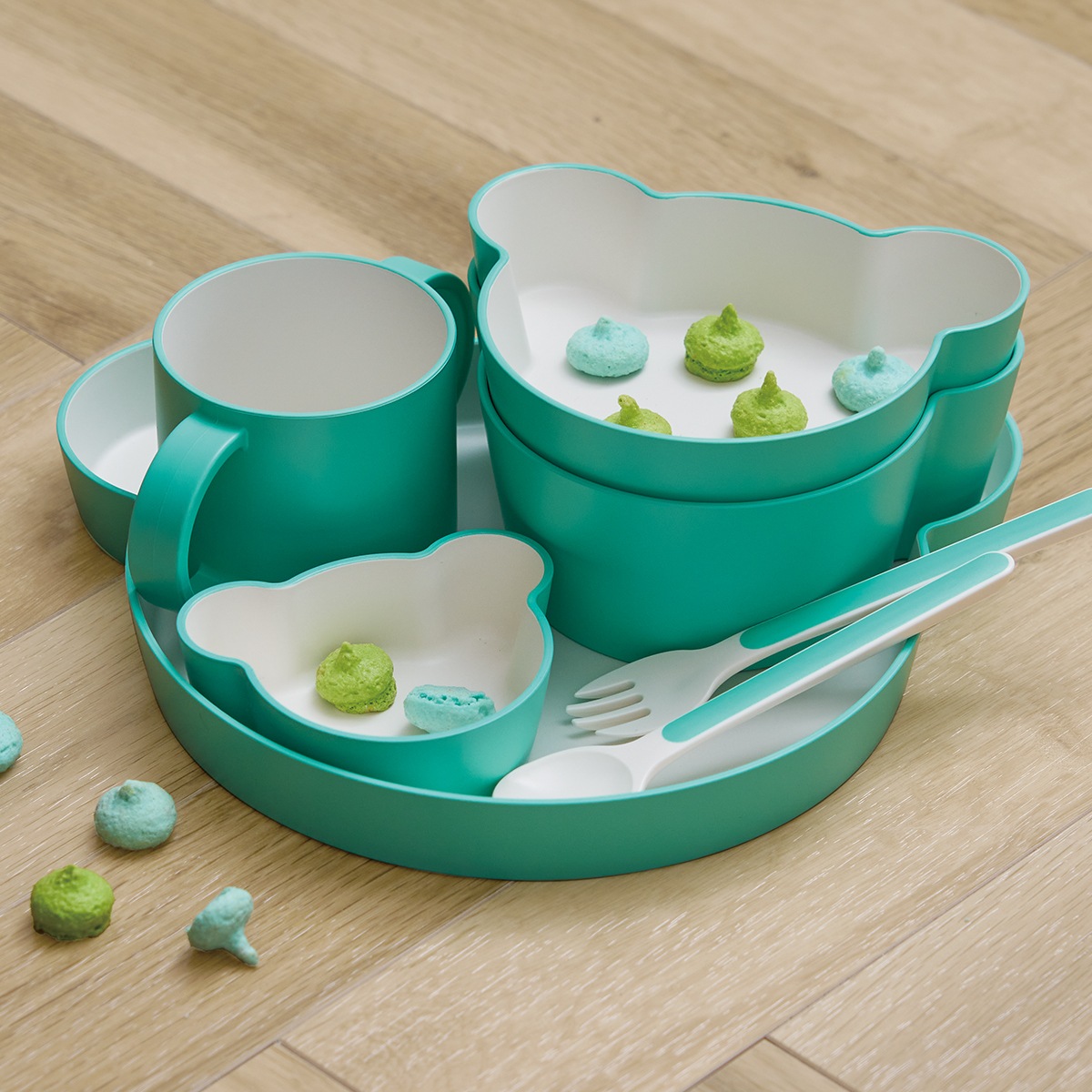 tak｜キッズディッシュ ギフトボックス ベア ラッキーセブン | KONCENT