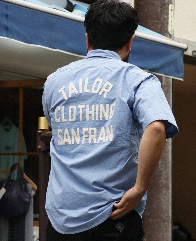 クリフメイヤー[公式] シャンブレー刺繍ワークシャツ MENS 2455800