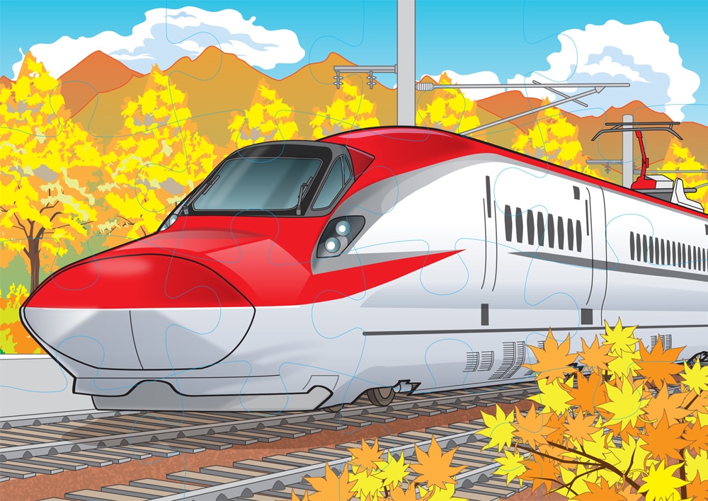 赤いトラックのジグソーパズル 赤いトラックのジグソーパズル