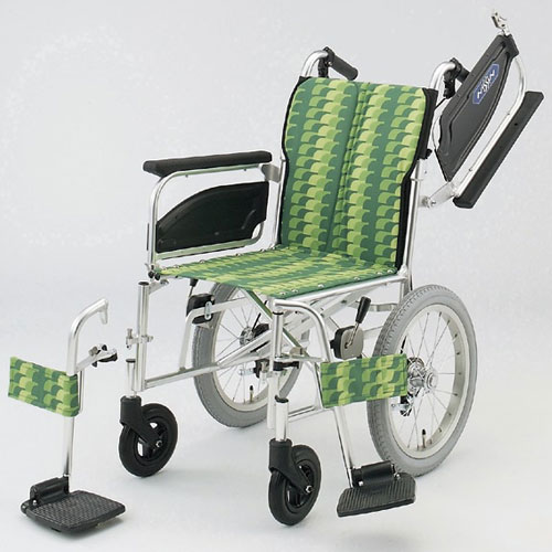 介助用車いす NAH-446W （前座高44cm・足台スイングアウト・肘掛け跳ね
