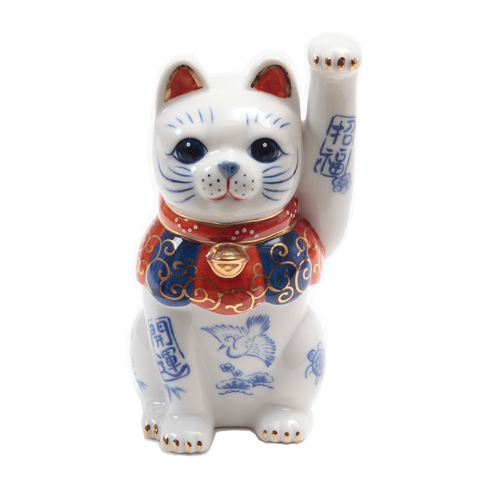 染錦開運招福 招き猫 4.5号 7480 | 動物 | 【公式】 人形の久月