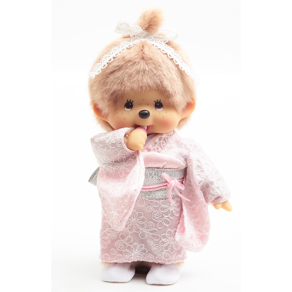 久月オリジナル お着物モンチッチ 女の子 ミルクティブラウン IPM-110