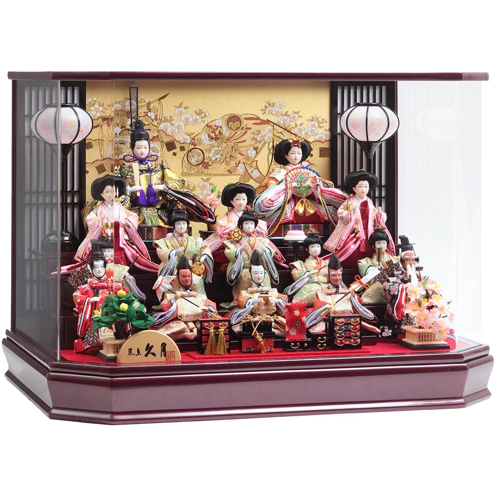 十五人ケース飾り アクリルケース オルゴール付 6H-KK36-Z | ケース