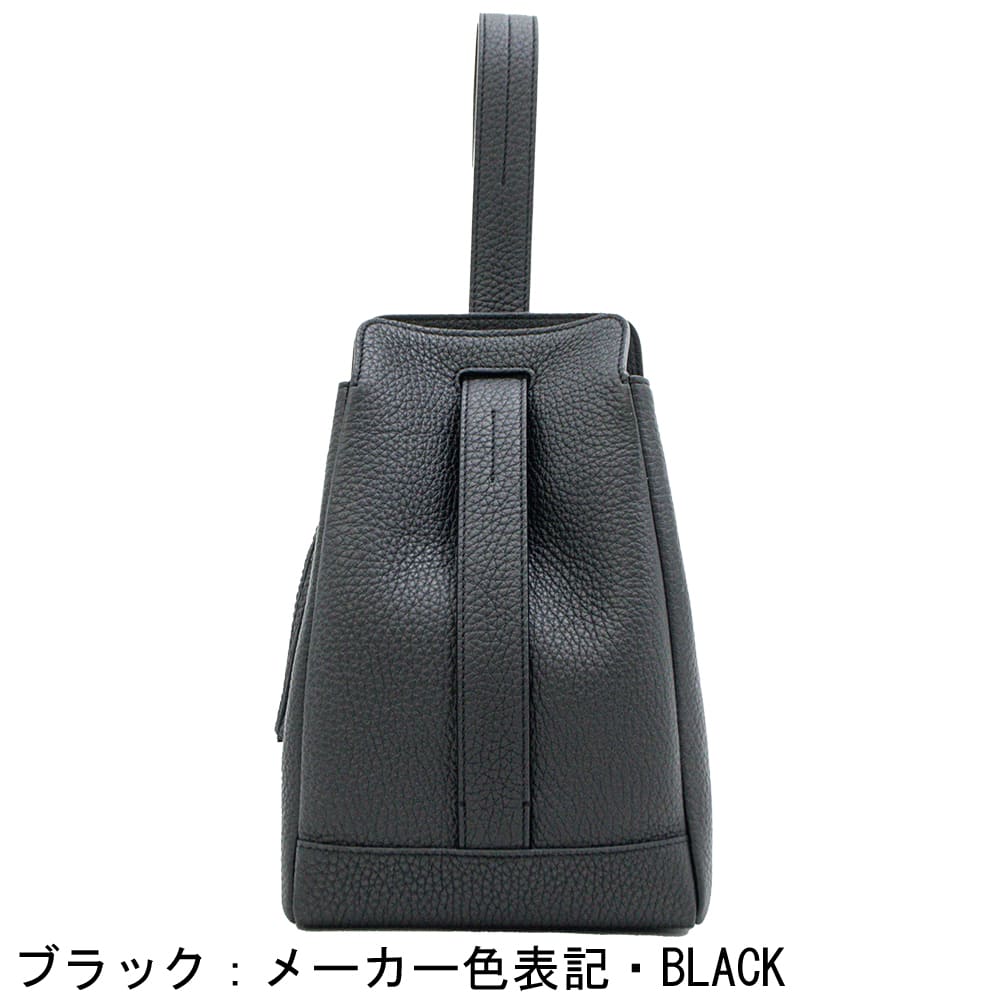 アカーテ バッグ カーフ シュリンクレザー 巾着型 2WAY ワンショルダー