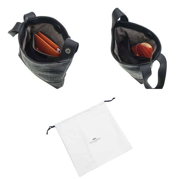 ペッレモルビダ ハンドバッグ クロコ型押しレザー ワンハンドルバッグ