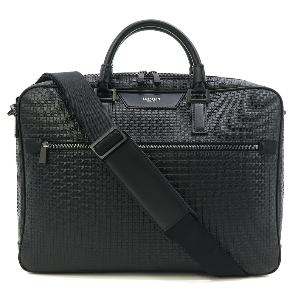 セラピアン ブリーフケース PVC型押し スリムブリーフケース SERAPIAN