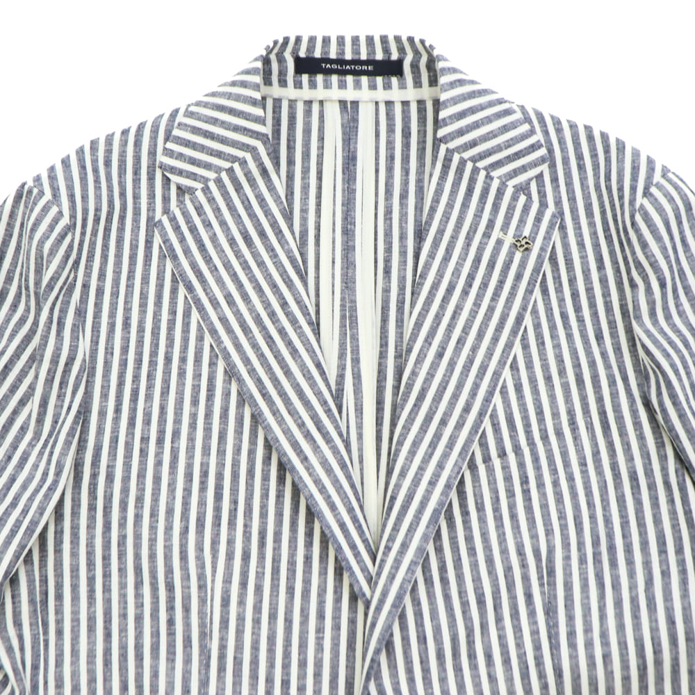 タリアトーレ ジャケット メンズ ダカール リネン ロンドンストライプ