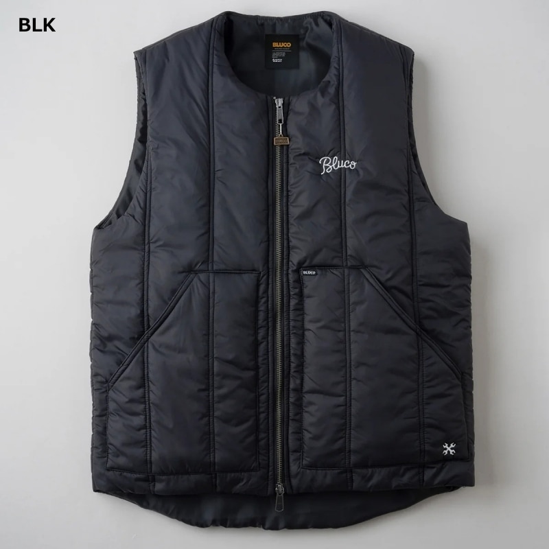 BLUCO ブルコ【145-35-008】【CREW NECK QUILTING VEST】クルーネック