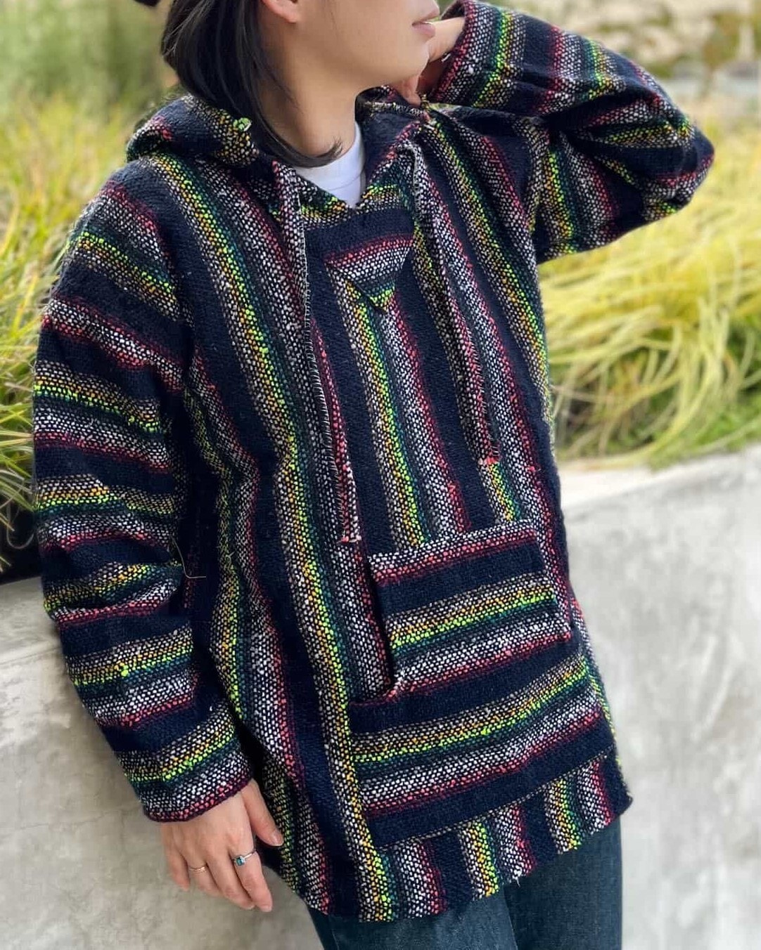 tesoro / Mサイズ メキシカンパーカー / ネイビーカラフル｜テソロ