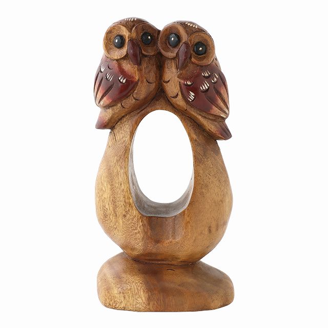 shanti / 木彫 止まり木ペアフクロウ｜テソロ(tesoro)公式通販