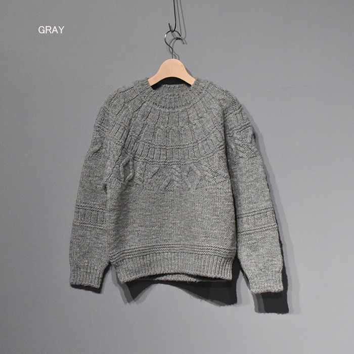 30%OFF】(bn-25fl-056)/ BATONER(バトナー) / SPREAD ALAN CREW NECK