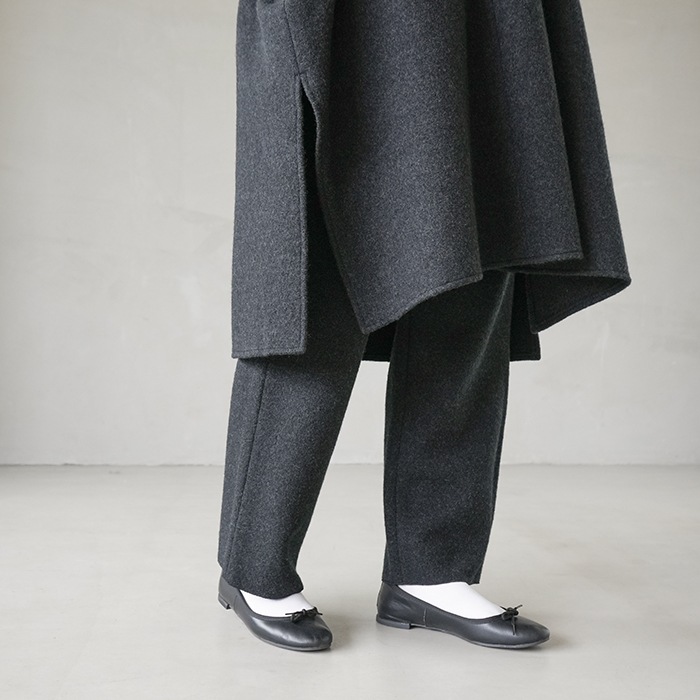 e223k102) / evam eva (エヴァムエヴァ) / press wool robe coat