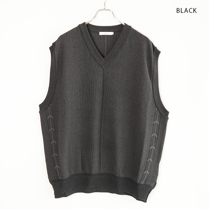 50%OFF】(ysk-25ss-kn09) / YASHIKI(ヤシキ) /Yozora V-neck Vest(夜空