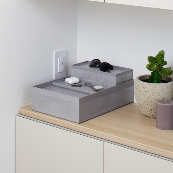 ライクイット タイディアップボックス S2412（インナー浅型）グレー