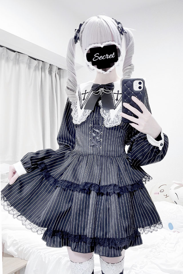 MA*RS】【2点SET】クロス刺繍3段フリルセットアップ - BLK/ホワイト