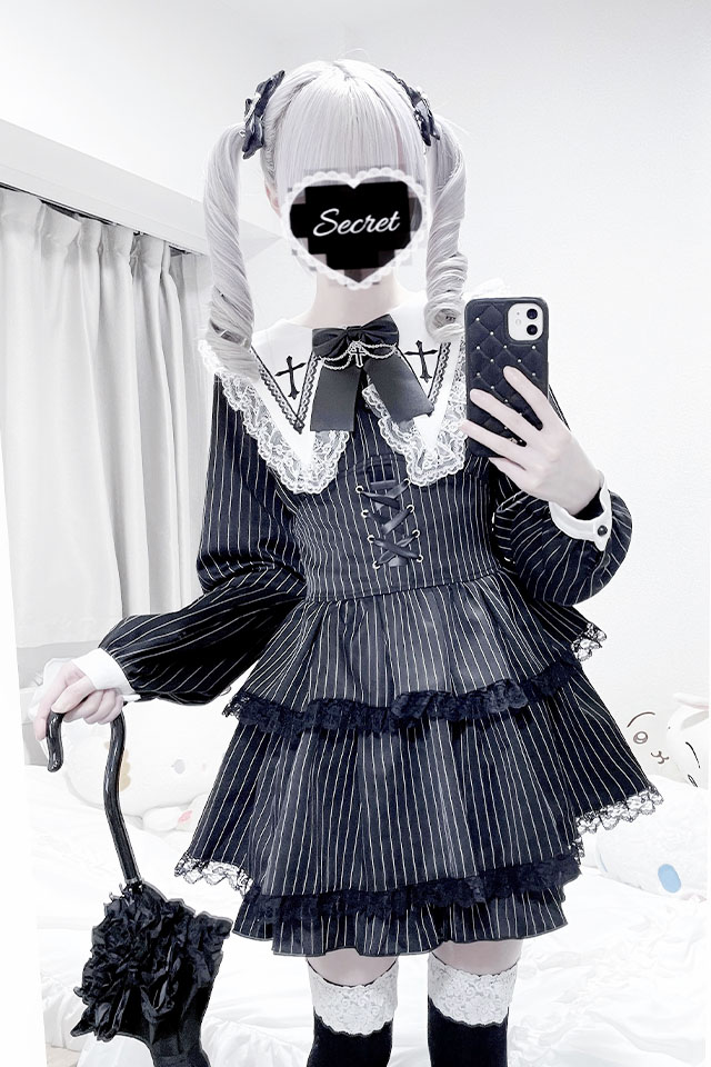 MA*RS】【2点SET】クロス刺繍3段フリルセットアップ - BLK/ホワイト