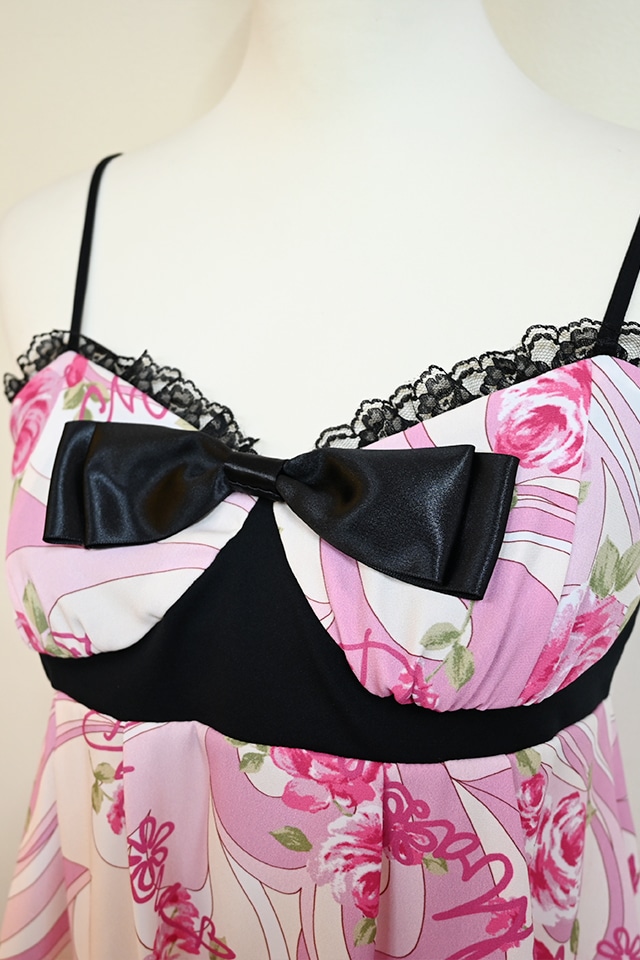 MA*RS】【通販限定販売】幾何学バラ柄キャミソール - ピンク size-F