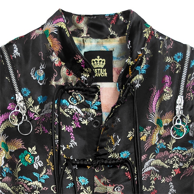 ドラゴンチャイナブロケードシャツ【BLACK DRAGON】｜LISTEN FLAVOR