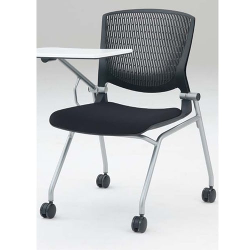 ミーティングチェア オカムラ グラータ テーブル付き ブラックシェル