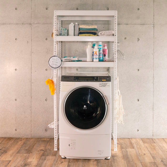 キッチンラック 幅82cm ランドリーラック 洗濯機ラック レンジ台 MK