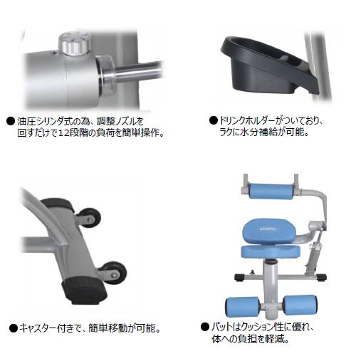 アブドミナルクランチ/バックエクステンション 健康器具 フィットネス