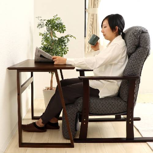 木製デスク 木目 幅80×奥行50×高さ65cm 作業台 ワークデスク 82-402