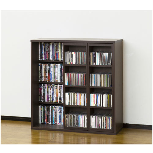 組立家具の日CP】本棚 書棚 CD収納 DVD収納 コミック 漫画 本 スライド